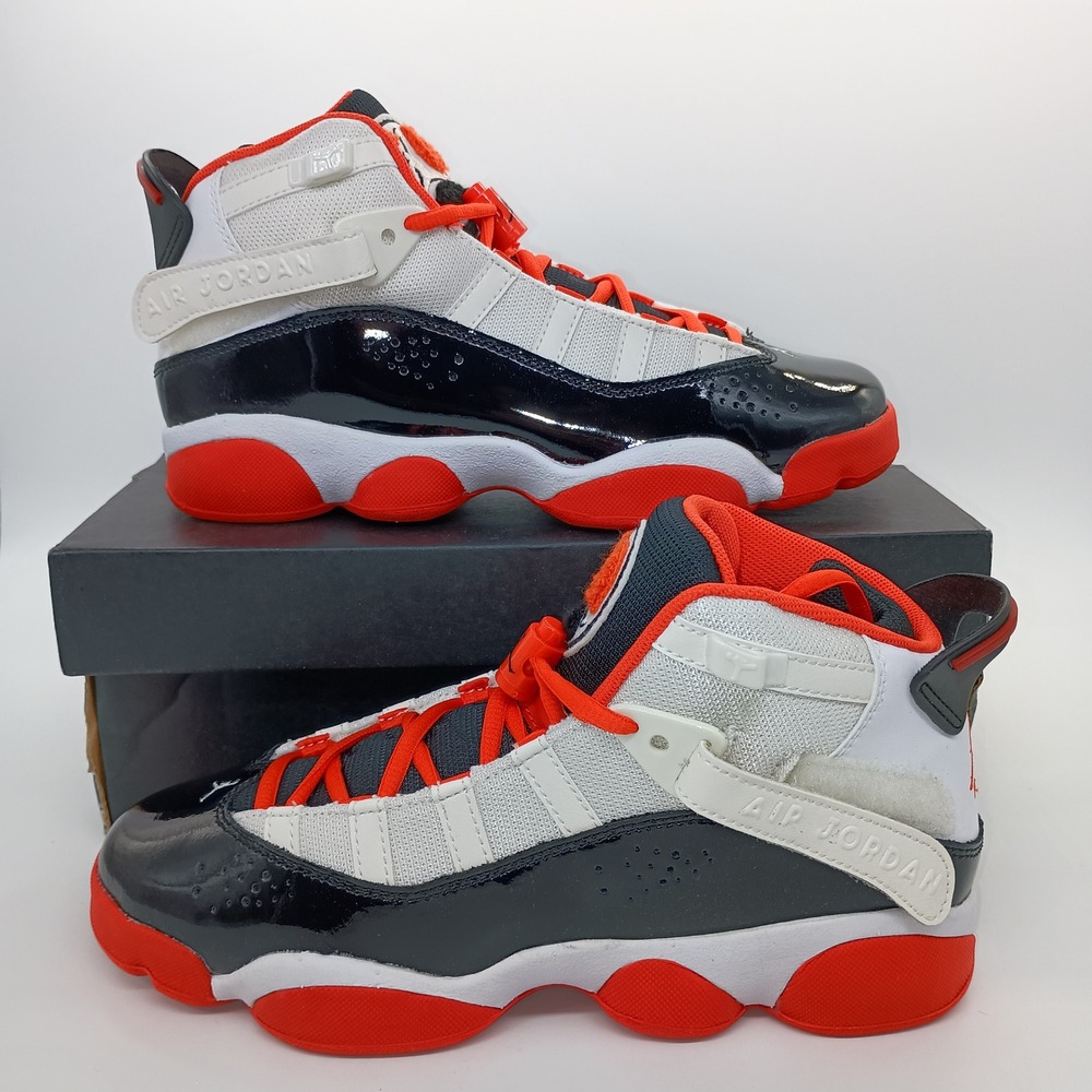Jordan 6 Rings GS Team Orange Black Sail DV1345-108 Boys‎ Size 6Y Sneakers
